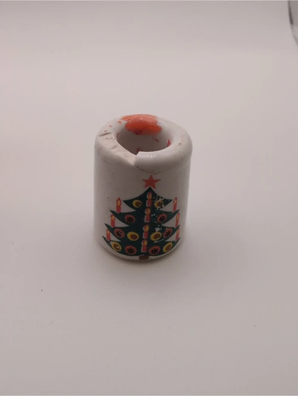 Vintage Christmas Miniature Porcelain Candle Holders Set Of 11 w/Original Box